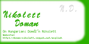 nikolett doman business card